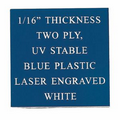 Blue Over White 2-Ply Plastic Engraving Sheet Stock (12"x24"x1/16")